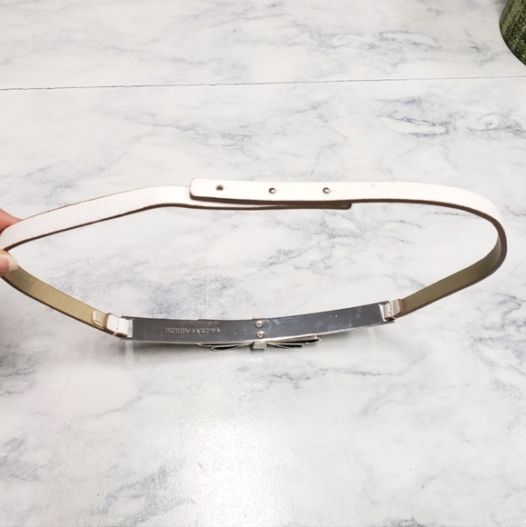 BCBG MaxAzria White & Silver Belt size S - Picture 10 of 13